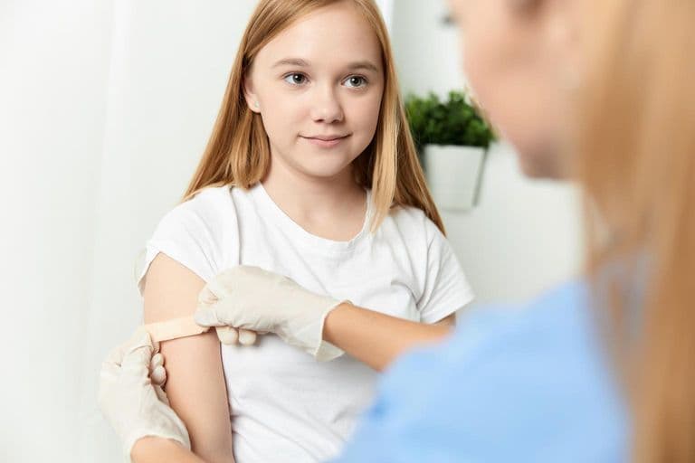 nurse with child