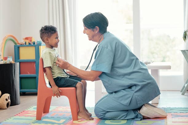 nurse with child